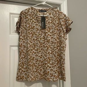 Silky butterfly sleeves top